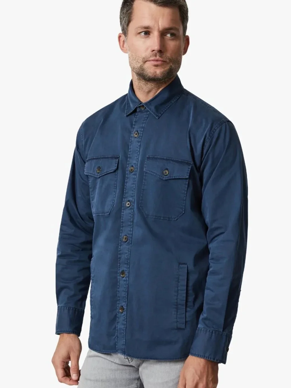 Banana Republic Mens XL Navy Cotton Shacket Utility Overshirt Jacket